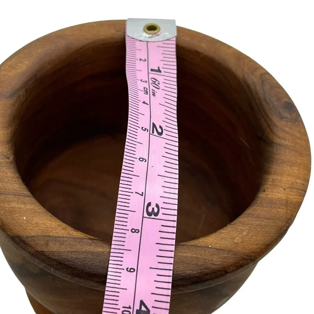 Wooden Mortar & Pestle Set Made in Spain Herb Crusher Grinder Apothecary Medical